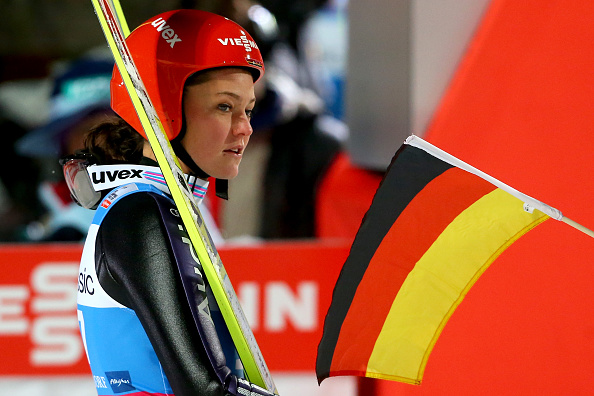 Carina Vogt was forced to settle for second place in her home town ©Bongarts/Getty Images