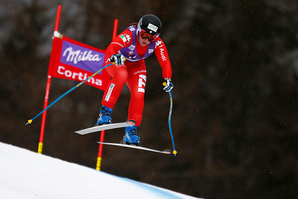 Elena Fanchini got the better of both the conditions and a strong field to take victory ©Getty Images