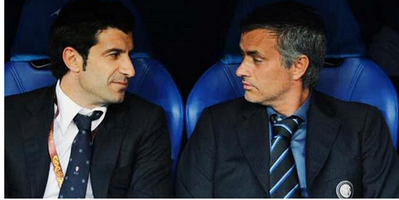 Jose Mourinho (right), manager of Premier League, was among the early leading football figures to endorse Luis Figo's plan to stand to become FIFA President 