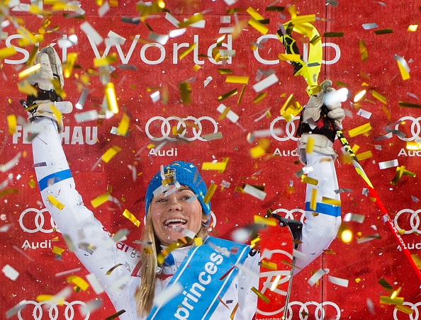 Frida Hansdotter claimed her second World Cup victory with a blistering performance in Austria