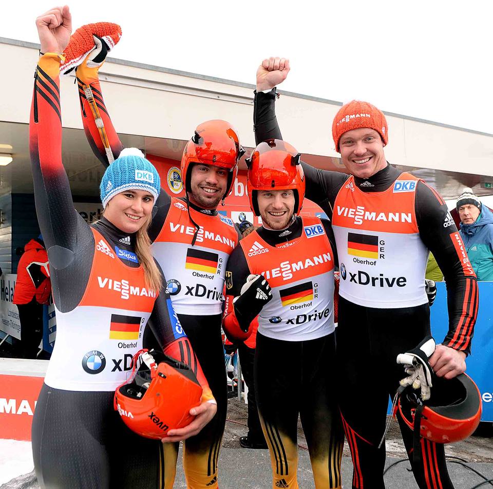 Germany's dominance continued in to the team relay as they secured their third victory in Oberhof ©FIL