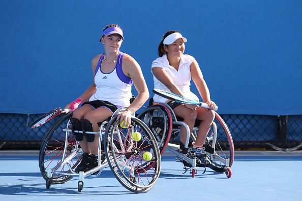 Jordanne Whiley and Yui Kamiji moved a step closer to defending their women's doubles title after victory over Germany's Katharina Kruger and Dutchwoman Sharon Walraven in today's semi-final ©Getty Images