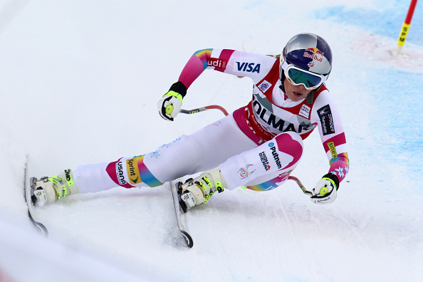 Lindsey Vonn equalled the overall record for women's World Cup victories with a downhill win in Italy ©Getty Images