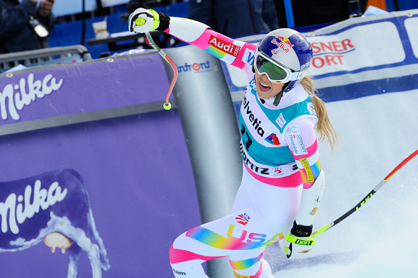 Lindsey Vonn took first place in the women's Super-G in Switzerland ©Getty Images
