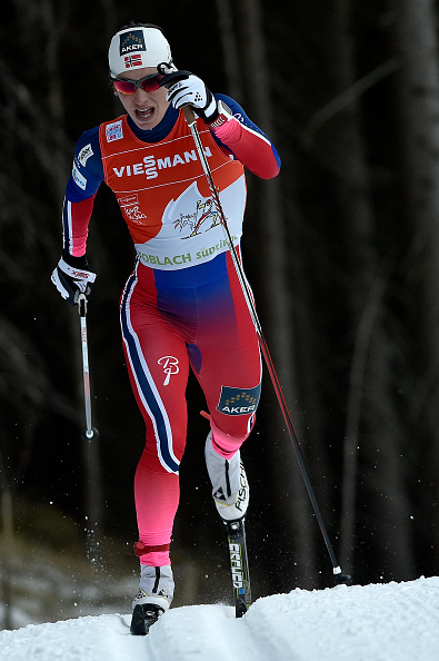 Marit Bjøergen continued her winning run on stage four in Toblach Italy ©Getty Images