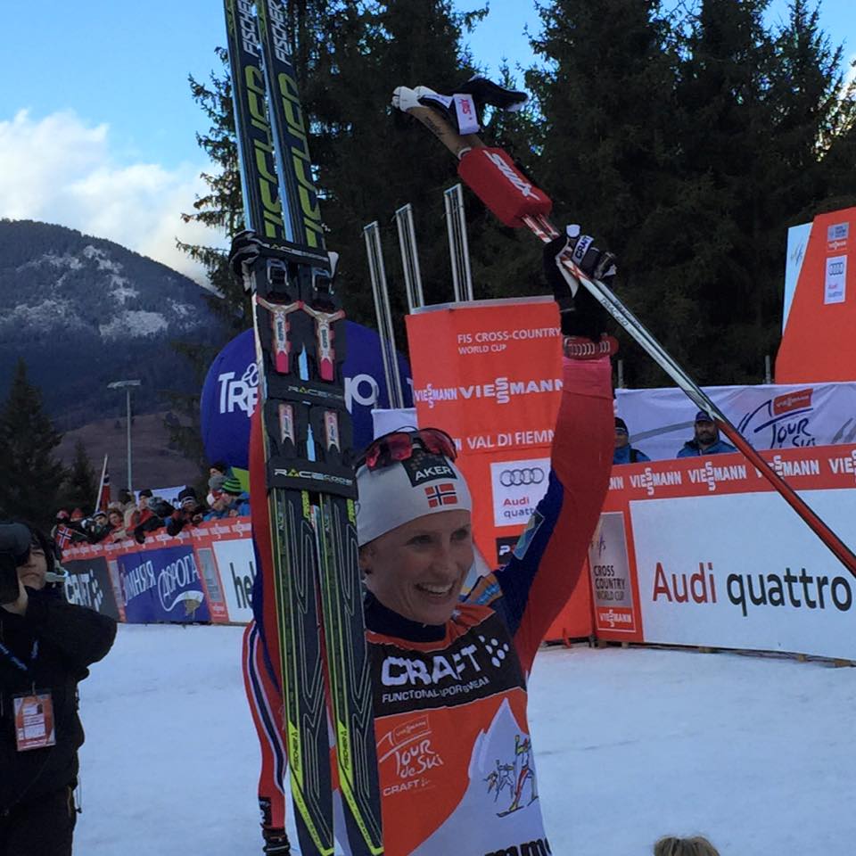 Multiple Olympic and world champion Marit Bjørgen finally claimed a Tour de Ski title with an impressive performance in Italy today ©FIS Cross-Country Ski