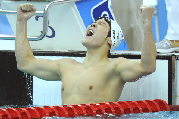 Park Tae-Hwan became South Korea's first-ever Olympic swimming gold medallist when he took the 400 metres freestyle title at Beijing 2008 but now faces a drugs ban ©Getty Images