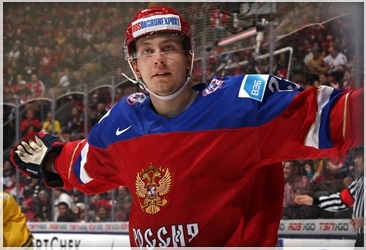 Russias Alexander Sharov was at the double to help his side reach the final
