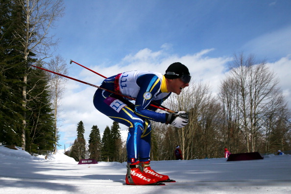 Russia's Vladimir Udaltcov won the men's visually impaired cross-country sprint title ©Getty Images