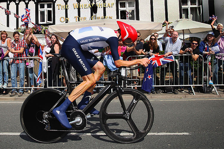Sir Bradley Wiggins on his way to the Olympic gold medal in the time trial at London 2012 ©Getty Images