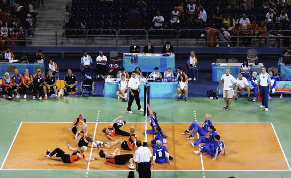 Sitting volleyball featured at the Athens 2004 Paralympic Games, where Brent Rasmussen captained the United States men's team to a bronze medal ©Getty Images