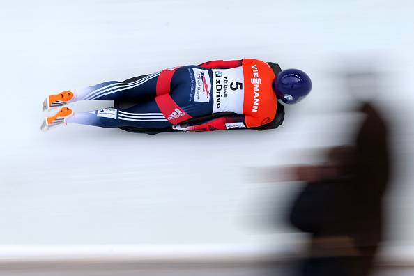 Sochi 2014 Olympic champion Lizzy Yarnold secured her second World Cup victory of the season ©Bongarts/Getty Images