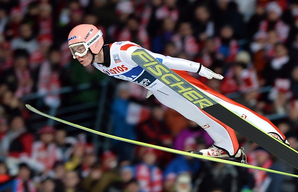 Stefan Kraft could not quite replicate his recent form as his Austrian team finished behind Germany ©Getty Images