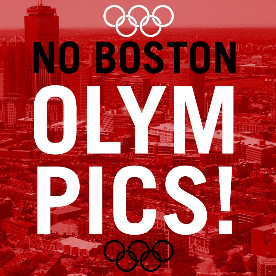 The "No Boston Olympics" opposition group claims that a Games in the city will prove too costly for taxpayers ©No Boston Olympics/Facebook