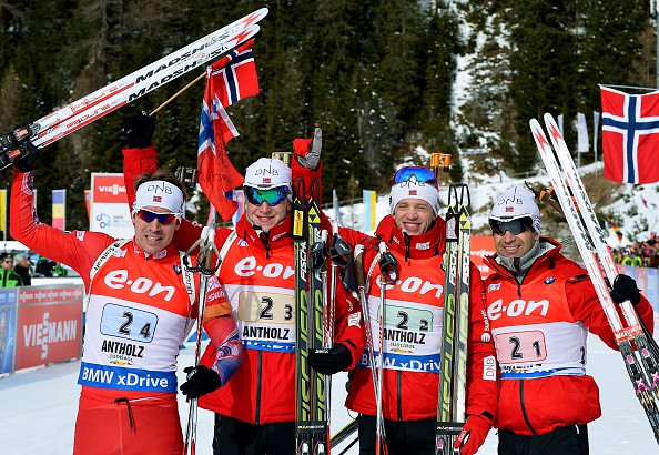 The Norwegian quartet came back from a tough opening two exchanges to seal a second consecutive relay triumph ©Getty Images