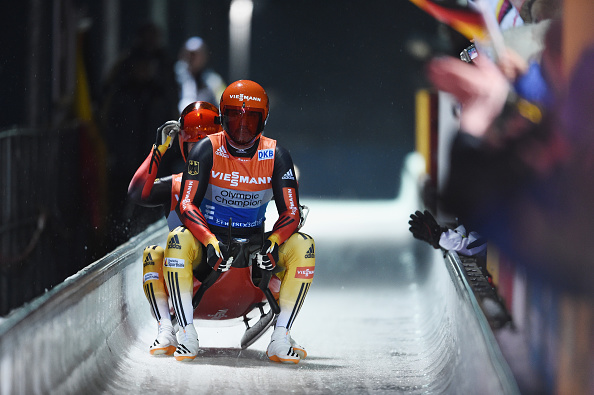 Toni Eggert and Sascha Benecken won the doubles on a great day for German luge ©Getty Images