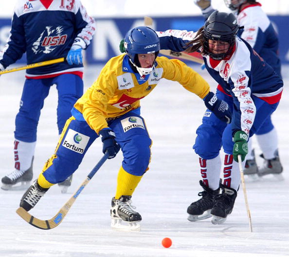 USA take on Sweden in bandy, a sport similar to ice hockey but with a ball rather than a puck, ticks Gian Franco Kasper's "ice and snow" list for possible addition to the winter Games ©AFP/Getty Images