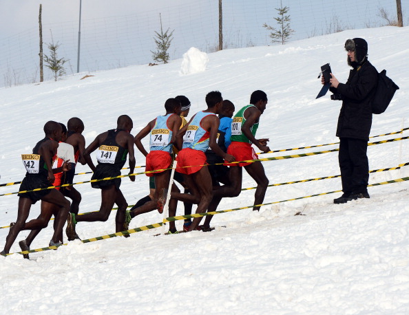 A winter Olympic sport? Competitors at the 2013 IAAF World Cross Country Championships in Bydgoszcz in Poland ©Getty Images