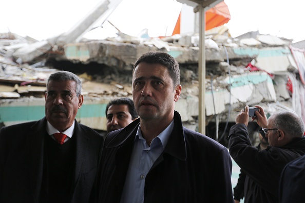 A FIFA delegation visit football facilities destroyed during the conflict in Gaza ©Getty Images