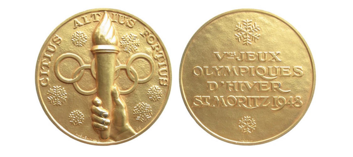 Rare St Moritz 1948 gold medal features in Olympic memorabilia auction