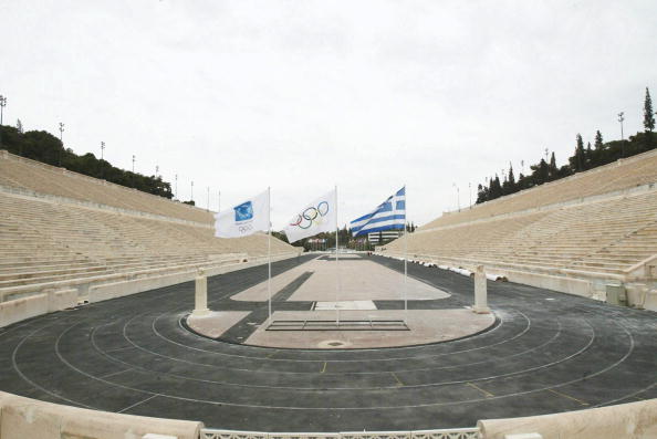 The Panathenaic Stadium, host to the first modern Games of 1896 and based on the ancient model, hosted a historic handover ceremony of the Olympic flame on January 18 as representatives of Austria and Liechtenstein arrived ©Getty Images