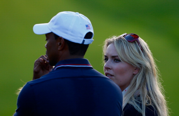 Lindsey Vonn supports her boyfriend during the 2013 President's Cup competition ©Getty Images