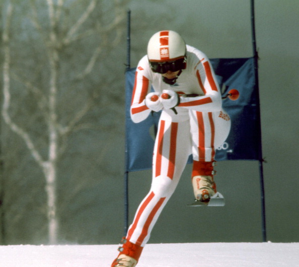 Austria's Annemarie Moser-Proll en route for Olympic gold in the 1980 winter Games downhill at Lake Placid, in New York state - which Gian Franco Kasper, FIS President, believes could form a joint bid with Quebec under the new arrangements regarding bidding agreed at the recent Agenda 2020 meeting in Monaco ©AFP/Getty Images