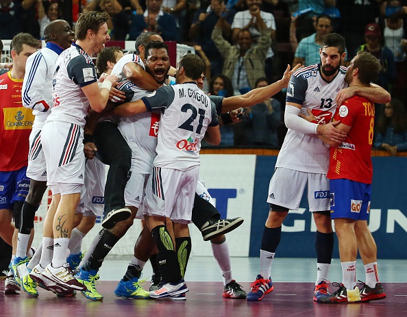 Joie de vivre is everywhere - or nearly everywhere - as France earn a place in the final of the World Handball Championships with a 26-22 win over Spain ©Getty Images