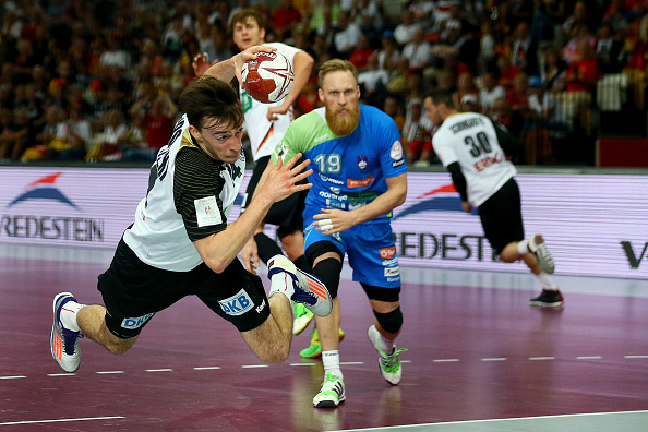 Germany en route to a   win over Slovenia in the seventh-place match at the World Handball Championships - which carries the last of the automatic entries for next year's Olympic Qualification Tournaments ©Bongarts/Getty Images
