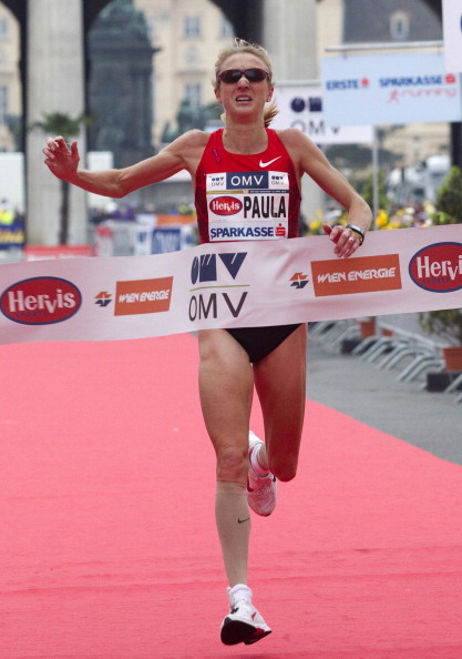 Paula Radcliffe wins the 2012 Vienna Half Marathon. But a foot injury forced her to miss the London 2012 Games later that year and kept her out of competitive action until last September ©AFP/Getty Images