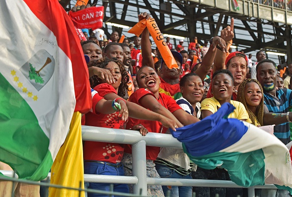 Equatorial Guinea supporters cheer on their team in Bata ©AFP/Getty Images