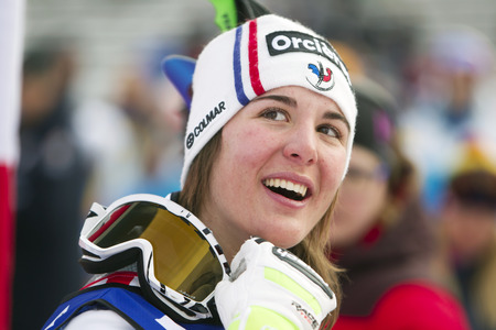 Alizée Baron sealed her first-ever win with victory in the ski-cross race at the FIS Freestyle World Cup ©FIS