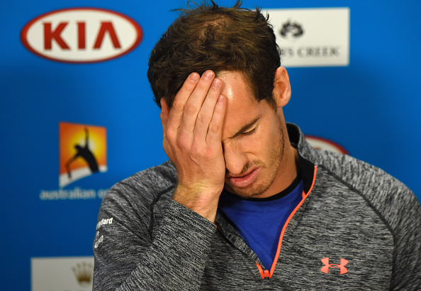 Andy Murray cut a dejected figure in the post-match press conference after he suffered his sixth Grand Slam final defeat ©Getty Images