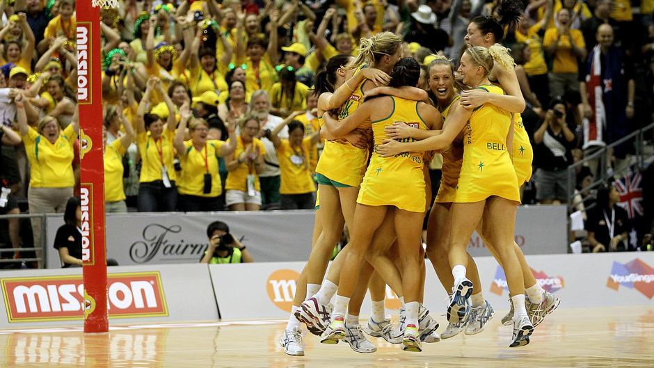 Australia celebrate winning the 2011 World Cup in Singapore, a title they will be defending in Sydney later this year ©Getty Images