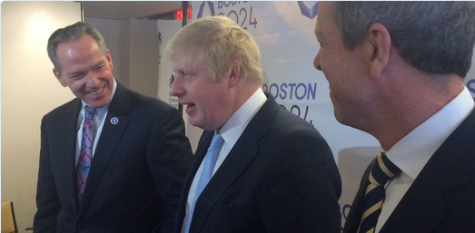 London Mayor Boris Johnson has predicted that opposition to Boston's bid to host the 2024 Olympics and Paralympics will fade ©British Consulate General  Boston