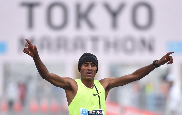 Endeshaw Negesse was victorious in Tokyo ©AFP/Getty Images