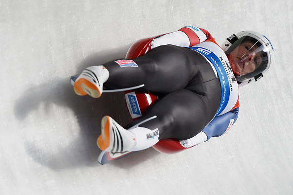 Erin Hamlin inflicted a rare defeat on Natalie Geisenberger in the sprint event ©Getty Images