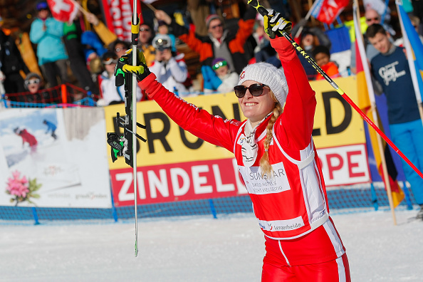 Fanny Smith sealed her second World Cup title is two days ©Agence Zoom/Getty Images