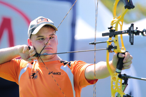 Fans in Las Vegas will be hoping for a repeat of Mike Schloesser's record-breaking performance at the last Indoor Archery World Cup in Nimes ©Getty Images