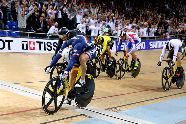 Francois Pervis retained his men's keirin world title in front of a home crowd ©Getty Images