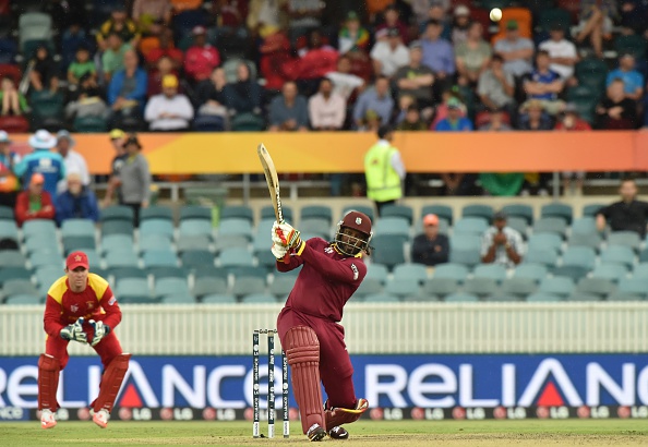 Gayle was in ruthless form as he hit 215 off just 147 balls as the West Indies posted a brutal 372-2 from their 50 overs ©Getty Images