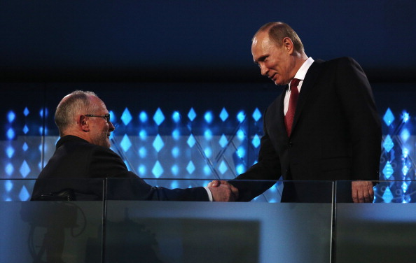 IPC President Sir Philip Craven pictured with Russia leader Vladimir Putin during the Sochi 2014 Winter Paralympics ©Getty Images