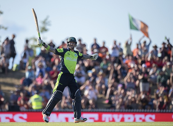 Ireland claimed the first shock win of this year's world cup as they beat West Indies by four wickets in Nelson ©Getty Images
