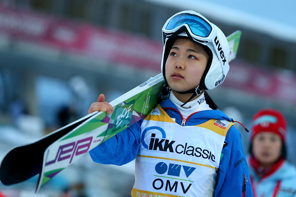 Japan's Sara Takanashi kept her dream of retaining her World Cup crown alive by winning the women's event in Ljubno ©Getty Images