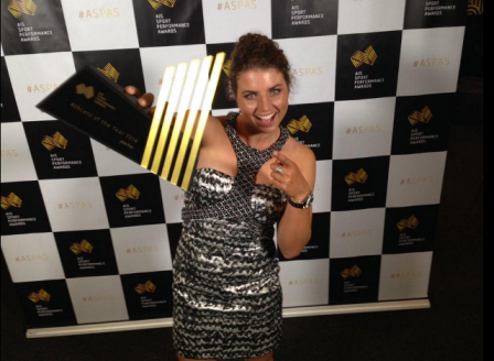 Jessica Fox was named Athlete of the Year after winning two world titles in 2014 ©Twitter