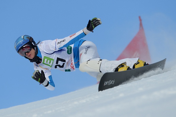 Julia Dujmovits powered to an impressive victory in the women's event as she beat Switzerland's Julie Zogg and Ester Ledecká of the Czech Republic ©Getty Images