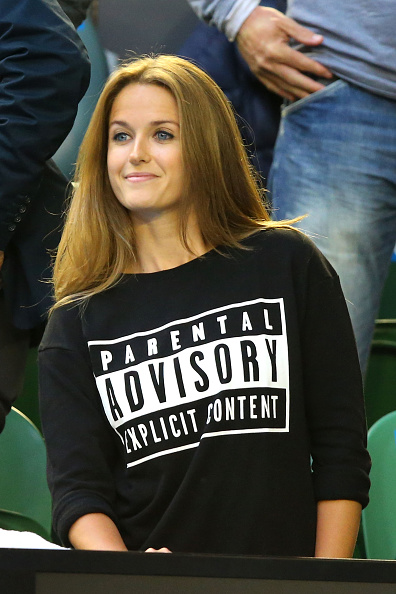 Andy Murray's girlfriend Kim Sears has also dominated the headlines during the Australian Open, opting for an ironic shirt following her supposedly foul-mouthed semi-final outburst ©Getty Images