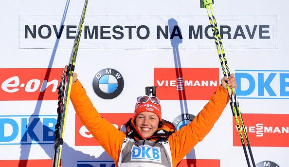 Laura Dahlmeier shrugged off her recent injury problems by winning the women's 7.5km sprint event at Nove Mesto ©Getty Images