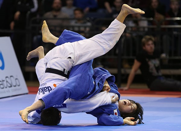 Ma Yingnan was too strong for Japan's Misato Nakamura in the women's under 52kg final ©IJF