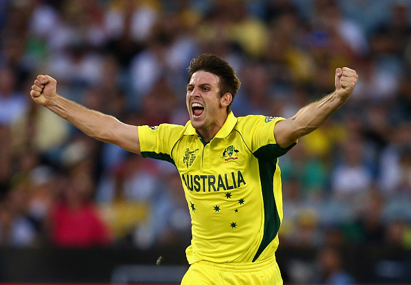 Mitchell Marsh contributed to England's downful as he took 5-53 in their dominant victory over their fierce rivals in their opening World Cup match in Melbourne ©Getty Images
